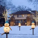 Outdoor Solar Snowman Garden Lights