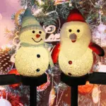Outdoor Solar Snowman Garden Lights
