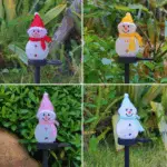 Outdoor Solar Snowman Garden Lights