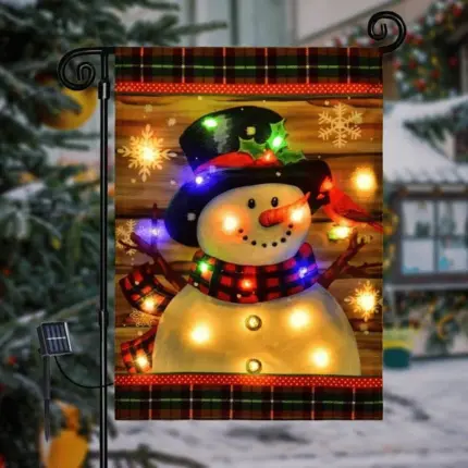 LED Snowman Garden Flag⛄