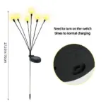 Solar Powered Firefly Garden Light