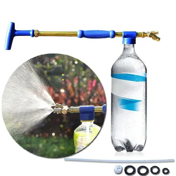 Spray head attached to bottle
